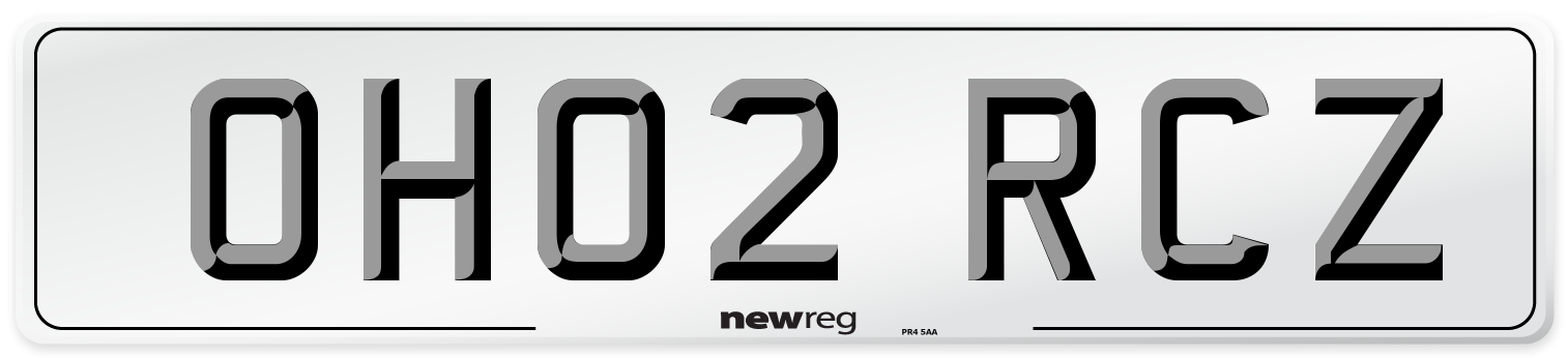 OH02 RCZ Number Plate from New Reg